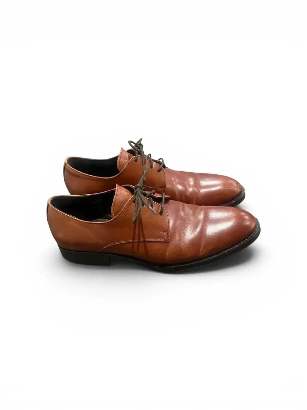 Bruno Magli Men’s Brown Leather Derby Dress Shoes Sz 8.5 Made in Portugal Luxury